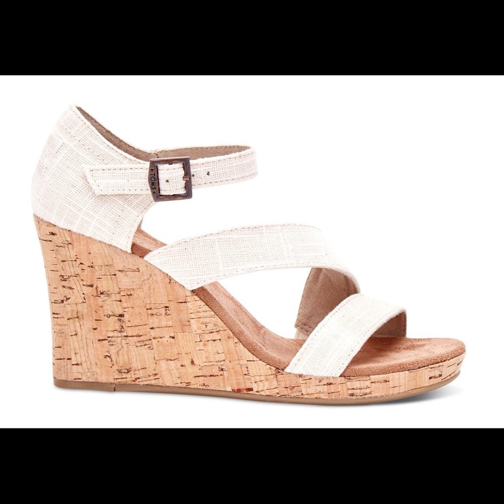 TOMS Clarissa cork wedges